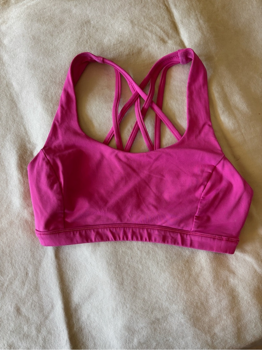 lululemon athletica Strappy Crisscross Sports Bra - Hot Pink